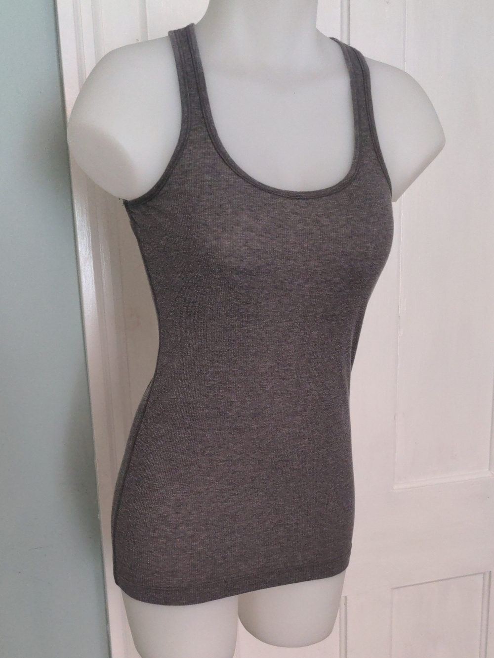 Women's Gray Ribbed Tank Top
